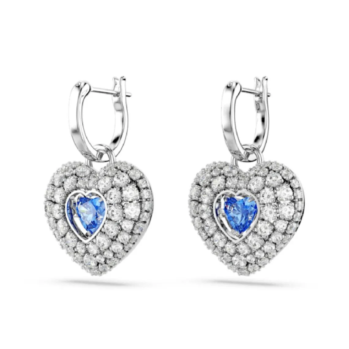 Swarovski Bijoux Boucles oreilles Swarovski Hyperbola Heart - 5680392 bleu,argent | Femme Boucles D'Oreilles