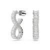 Swarovski Bijoux Boucles oreilles Swarovski Hyperbola Hoop Twist - 5684047 blanc,argent | Femme Boucles D'Oreilles