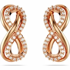 Swarovski Bijoux Boucles oreilles Swarovski Hyperbola Fig Pave - 5684085 blanc,doré | Femme Boucles D'Oreilles