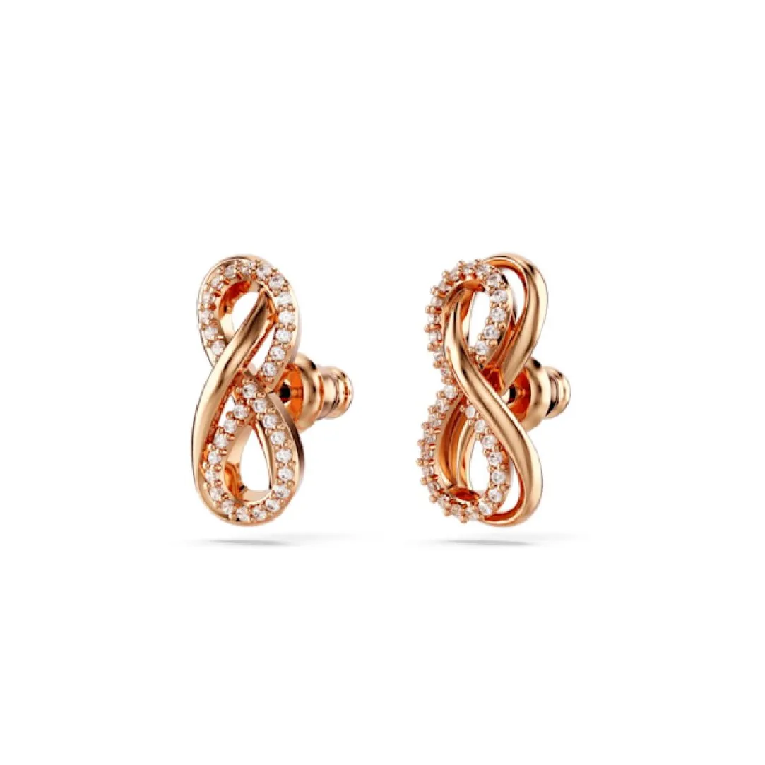 Swarovski Bijoux Boucles oreilles Swarovski Hyperbola Fig Pave - 5684085 blanc,doré | Femme Boucles D'Oreilles