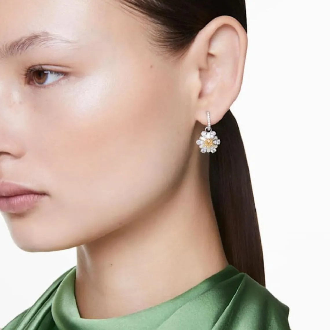 Swarovski Bijoux Boucles oreilles Swarovski Idyllia E - 5683243 jaune,argent | Femme Boucles D'Oreilles