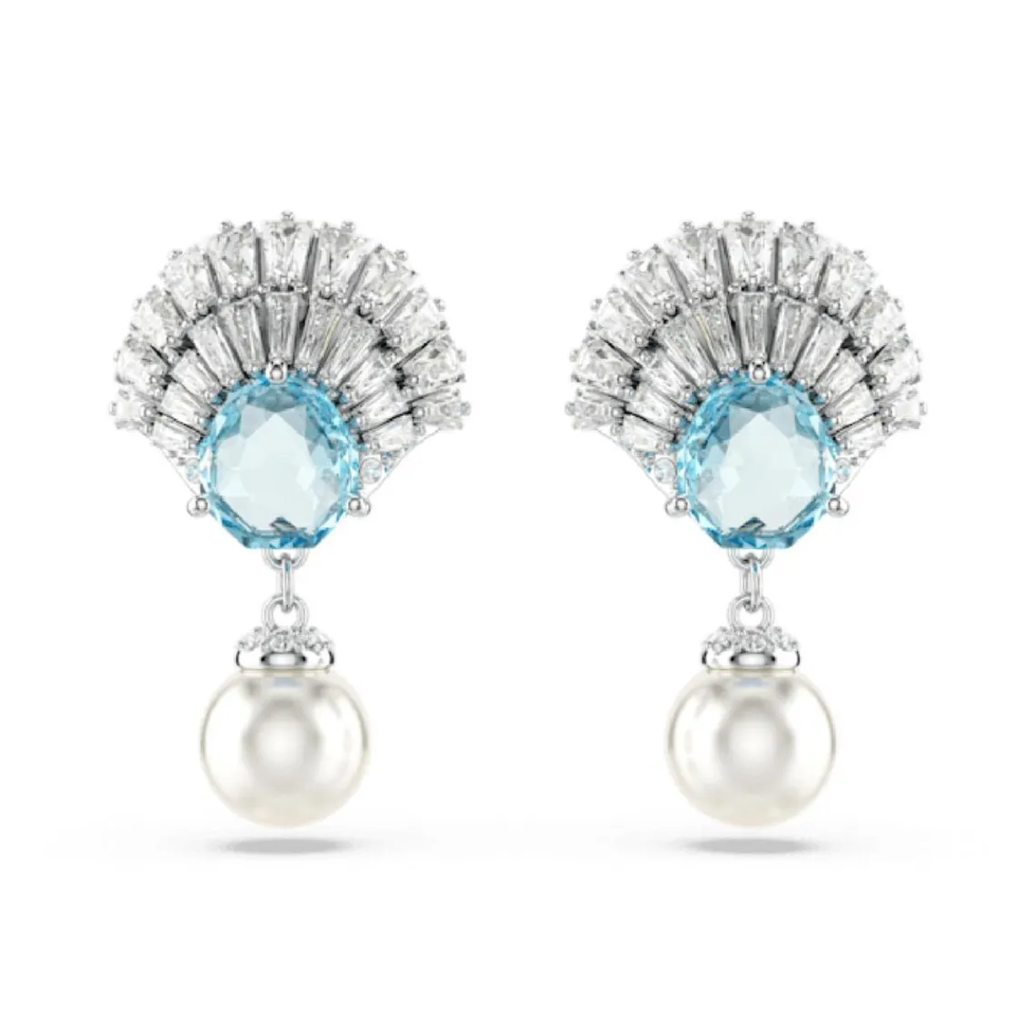 Swarovski Bijoux Boucles oreilles Swarovski Idyllia E Drop Pearl - 5680301 bleu,argent | Femme Boucles D'Oreilles