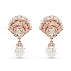 Swarovski Bijoux Boucles oreilles Swarovski Idyllia E Drop Pearl - 5689196 doré rose,blanc | Femme Boucles D'Oreilles