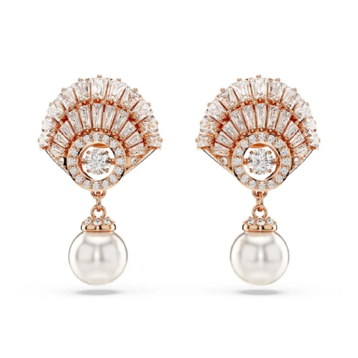 Swarovski Bijoux Boucles oreilles Swarovski Idyllia E Drop Pearl - 5689196 doré rose,blanc | Femme Boucles D'Oreilles