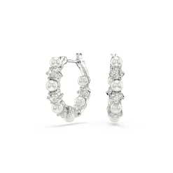 Swarovski Bijoux Boucles oreilles Swarovski Matrix Pearl - 5709256 Métal rhodié Blanc | Femme Boucles D'Oreilles
