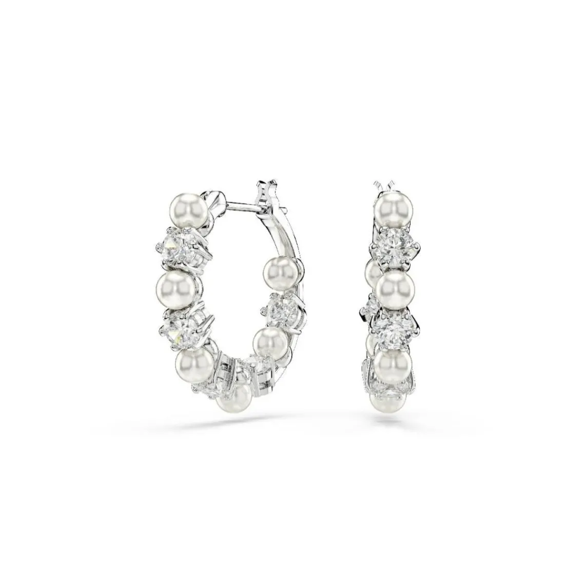 Swarovski Bijoux Boucles oreilles Swarovski Matrix Pearl - 5709256 Métal rhodié Blanc | Femme Boucles D'Oreilles