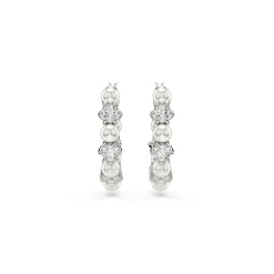 Swarovski Bijoux Boucles oreilles Swarovski Matrix Pearl - 5709256 Métal rhodié Blanc | Femme Boucles D'Oreilles