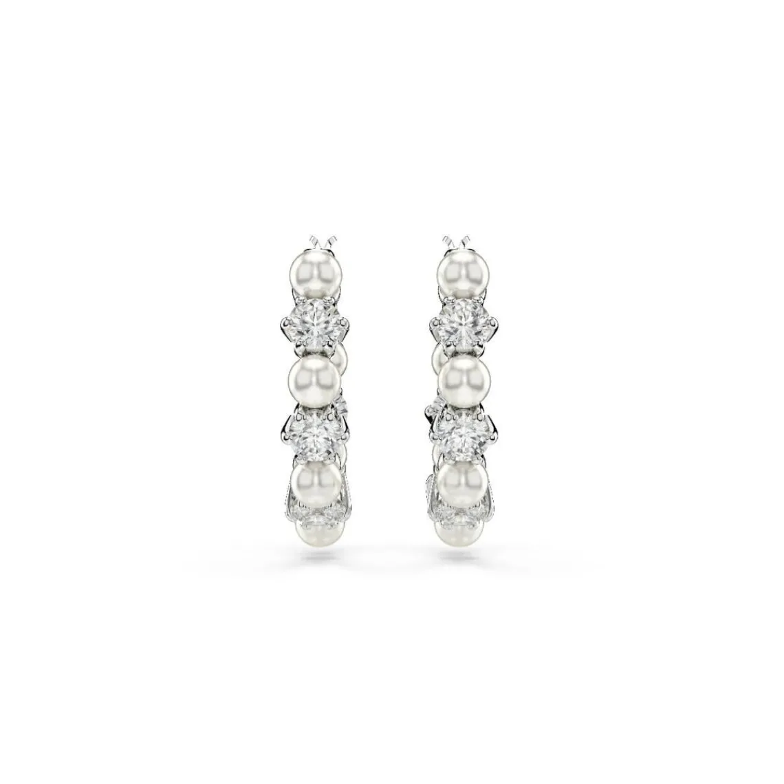 Swarovski Bijoux Boucles oreilles Swarovski Matrix Pearl - 5709256 Métal rhodié Blanc | Femme Boucles D'Oreilles
