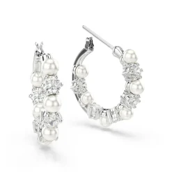 Swarovski Bijoux Boucles oreilles Swarovski Matrix Pearl - 5709256 Métal rhodié Blanc | Femme Boucles D'Oreilles