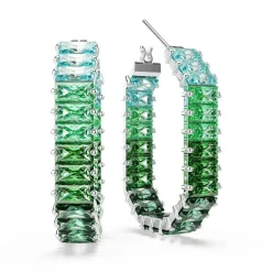 Swarovski Bijoux Boucles oreilles Swarovski Matrix Baguette - 5705787 Métal rhodié Vert | Femme Boucles D'Oreilles