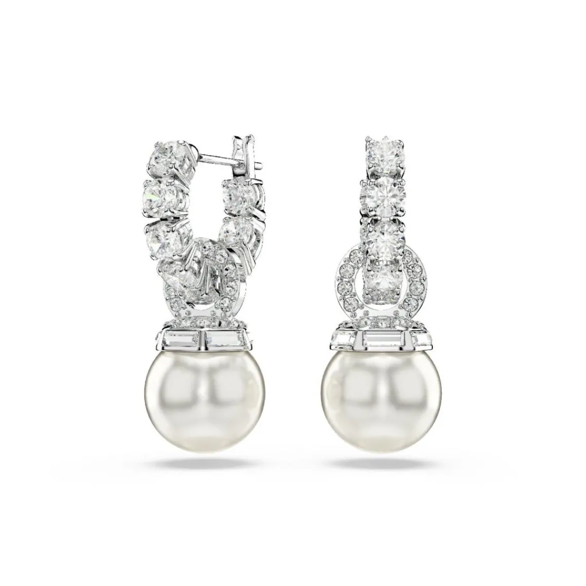 Swarovski Bijoux Boucles oreilles Swarovski Matrix Pearl - 5691716 Métal rhodié Argent | Femme Boucles D'Oreilles