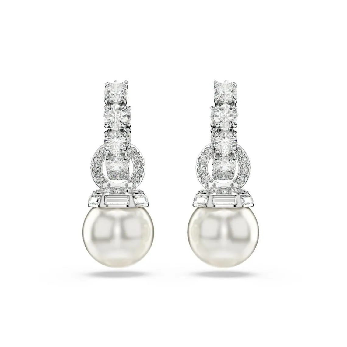 Swarovski Bijoux Boucles oreilles Swarovski Matrix Pearl - 5691716 Métal rhodié Argent | Femme Boucles D'Oreilles