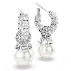 Swarovski Bijoux Boucles oreilles Swarovski Matrix Pearl - 5691716 Métal rhodié Argent | Femme Boucles D'Oreilles