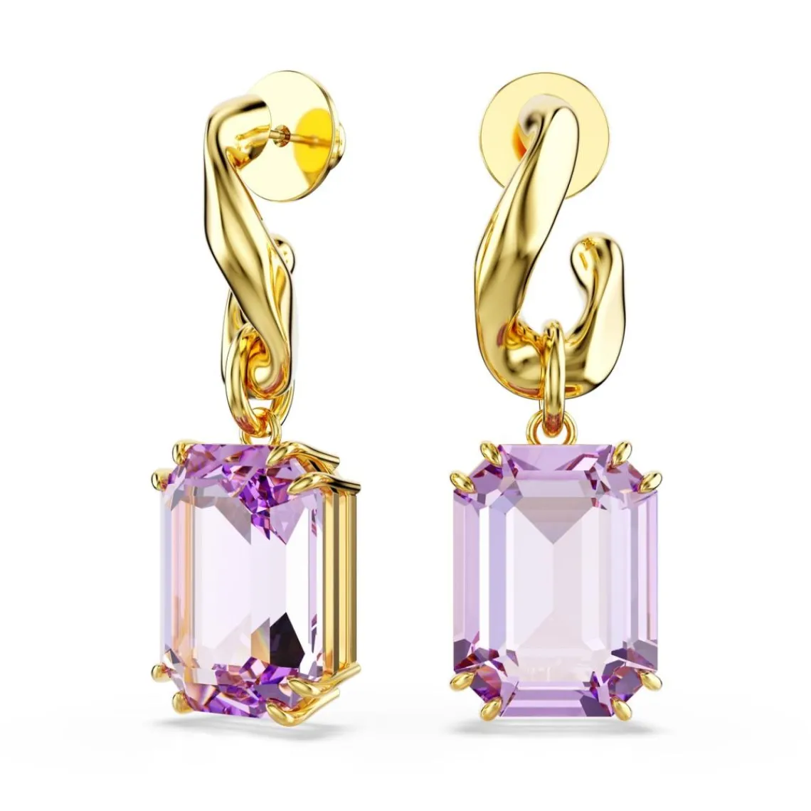 Swarovski Bijoux Boucles oreilles Swarovski Millenia 5694784 Plaqué or Violet | Femme Boucles D'Oreilles