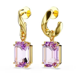 Swarovski Bijoux Boucles oreilles Swarovski Millenia 5694784 Plaqué or Violet | Femme Boucles D'Oreilles