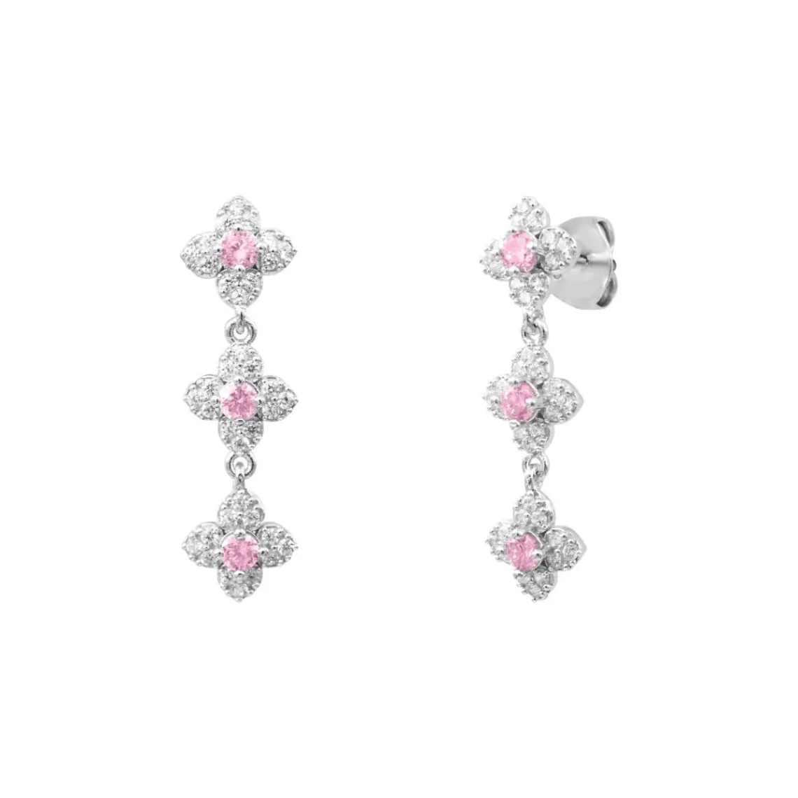 Punica Bijoux Boucles Fine FIN_E10_RHO Argent | Femme Boucles D'Oreilles