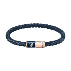 Maserati Bijoux Bracelet Homme - JM222AVE09 Cuir Bleu | Homme Bracelet