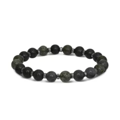Rochet Bracelet Homme Bracelet MYSTÈRES Perles 8mm Alexandrite et 4 mm Hématite brillante | Homme Bracelet