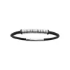 Maison de la Bijouterie Bracelet Homme acier cuir tressé noir 3ZYZYVYZ | Homme Bracelet