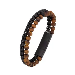 All Blacks Bijoux Bracelet Homme All Blacks 682150 - Acier Noir | Homme Bracelet