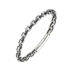 All Blacks Bijoux Bracelet Homme All Blacks 682246 - Acier Argent et Noir | Homme Bracelet