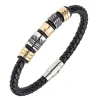 All Blacks Bijoux Bracelet Homme - 682345 Acier, Cuir Couleur Argent, Marron | Homme Bracelet