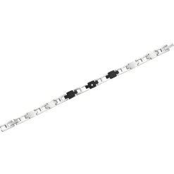 All Blacks Bijoux Bracelet Homme All Blacks 682188 - Acier Argent et Noir | Homme Bracelet