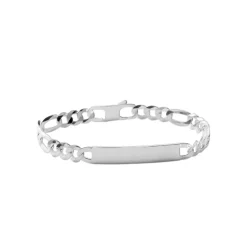 Maison de la Bijouterie Bracelet Homme argent chainage figaro 1-3 8mm 56300VYZ | Homme Bracelet