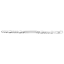 Maison de la Bijouterie Bracelet Homme argent chainage figaro 1-3 8mm 56300VYZ | Homme Bracelet