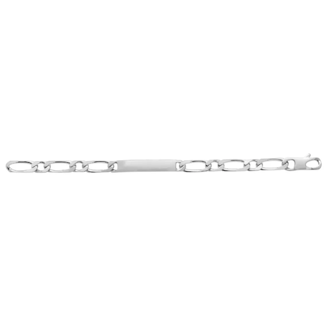Maison de la Bijouterie Bracelet Homme argent chainage figaro 1-1 8mm 53Z00VYZ | Homme Bracelet