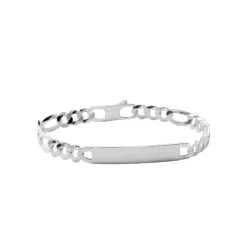 Maison de la Bijouterie Bracelet Homme argent chainage figaro 1-3 6mm 563006Y0 | Homme Bracelet
