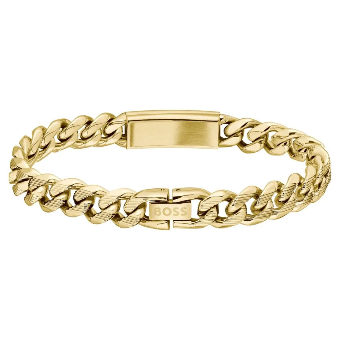 Boss Bijoux Bracelet Homme Kassy Emblem - 1580680M Acier Doré | Homme Bracelet