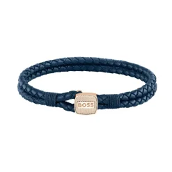 Boss Bijoux Bracelet Homme Seal - 1580668M Cuir, Acier Doré | Homme Bracelet