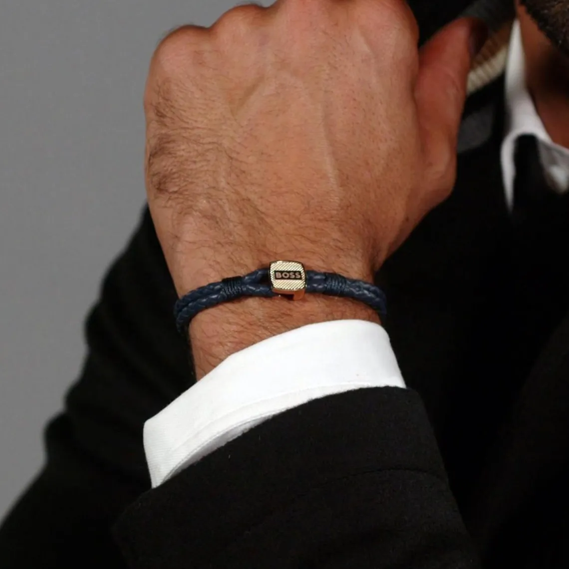 Boss Bijoux Bracelet Homme Seal - 1580668M Cuir, Acier Doré | Homme Bracelet