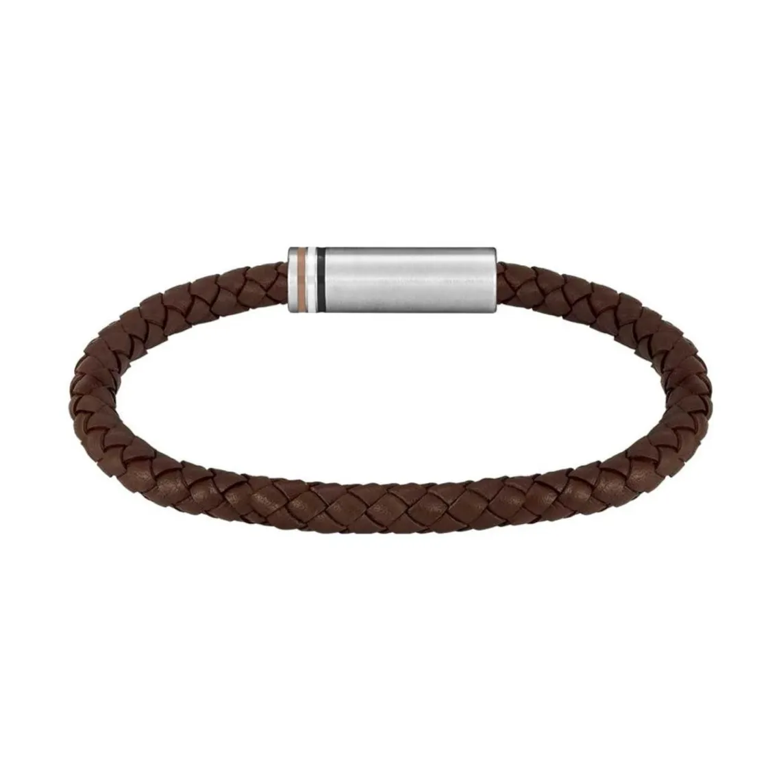 Boss Bijoux Bracelet Homme Ares Single - 1580623 Cuir, Acier Argent | Homme Bracelet