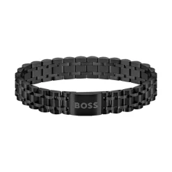 Boss Bijoux Bracelet Homme Owan - 1580646 Acier Noir | Homme Bracelet