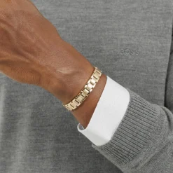 Boss Bijoux Bracelet Homme Metal Links Essential - 1580711 Acier Doré | Homme Bracelet