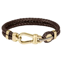 Boss Bijoux Bracelet Homme Ares Prime - 1580700M Acier, Cuir Marron | Homme Bracelet