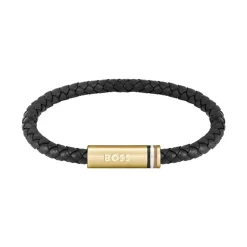 Boss Bijoux Bracelet Homme Ares Single - 1580624 Cuir, Acier Doré | Homme Bracelet
