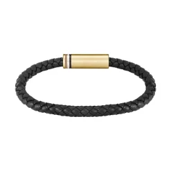 Boss Bijoux Bracelet Homme Ares Single - 1580624 Cuir, Acier Doré | Homme Bracelet