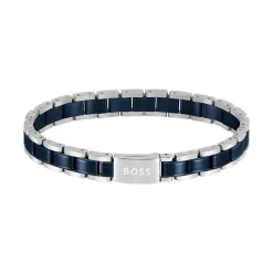 Boss Bijoux Bracelet Homme Metal Links Essentials - 1580664 Acier Bleu | Homme Bracelet