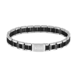 Boss Bijoux Bracelet Homme Metal Links Essentials - 1580665 Acier Noir | Homme Bracelet