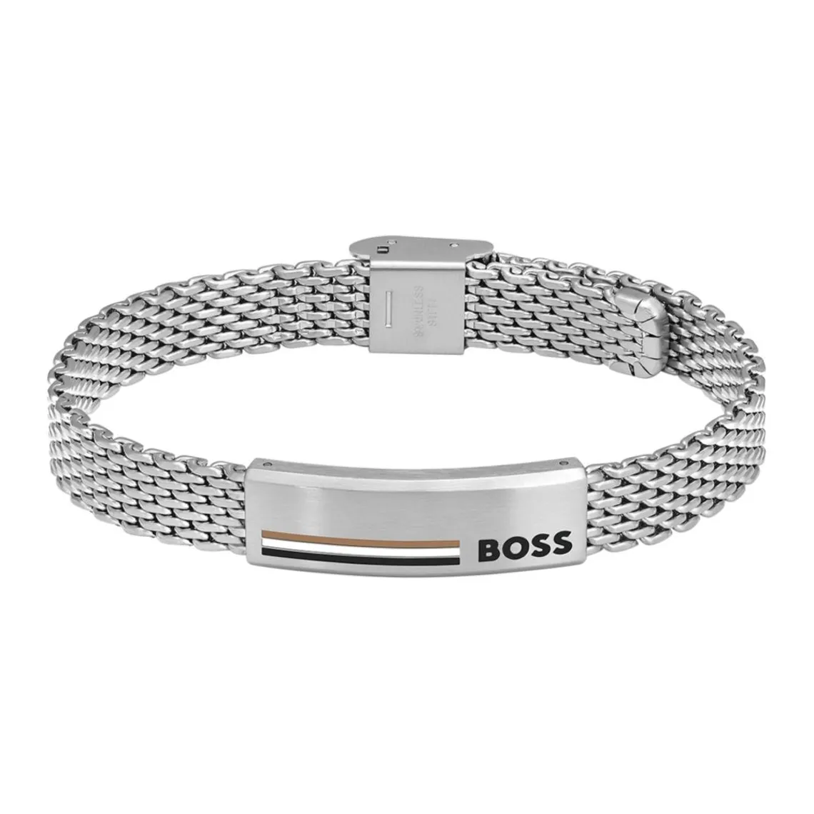 Boss Bijoux Bracelet Homme Alen - 1580611 Acier Argent Taille Ajustable 180-195Mm | Homme Bracelet
