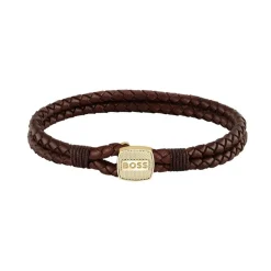Boss Bijoux Bracelet Homme Seal - 1580667M Cuir, Acier Doré | Homme Bracelet