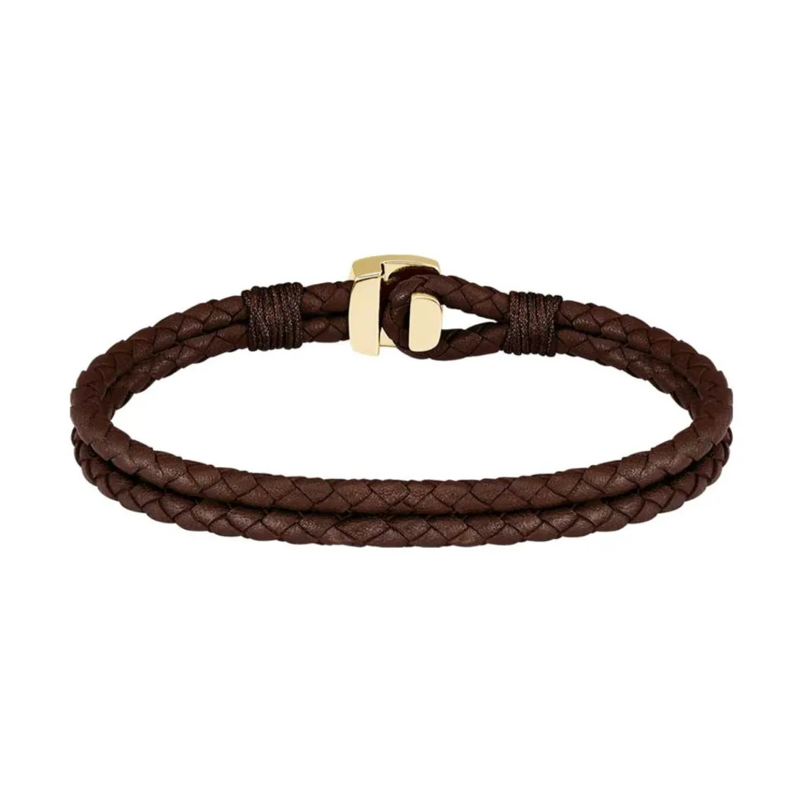 Boss Bijoux Bracelet Homme Seal - 1580667M Cuir, Acier Doré | Homme Bracelet
