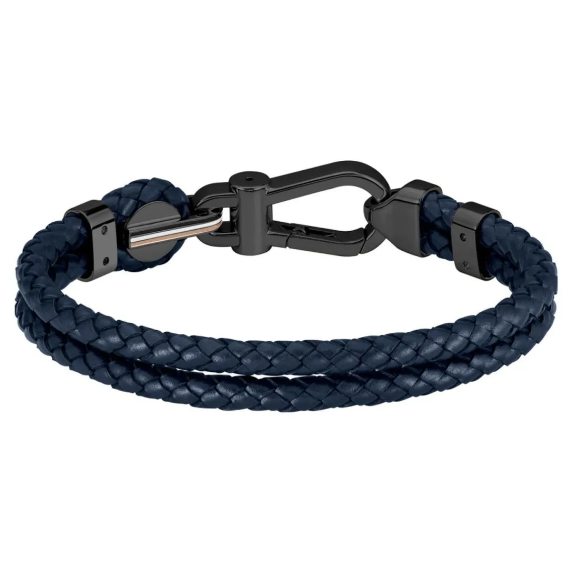 Boss Bijoux Bracelet Homme Ares Prime - 1580701M Acier, Cuir Bleu | Homme Bracelet