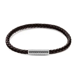 Calvin Klein Bijoux Bracelet Homme - 35000102 Cuir, Acier MARRON | Homme Bracelet