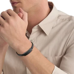 Calvin Klein Bijoux Bracelet Homme - 35000416 Cuir, Acier Noir | Homme Bracelet