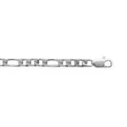 Maison de la Bijouterie Bracelet Homme Chaine Figaro 1-3 6mm Argent Z33Y00YZ | Homme Bracelet