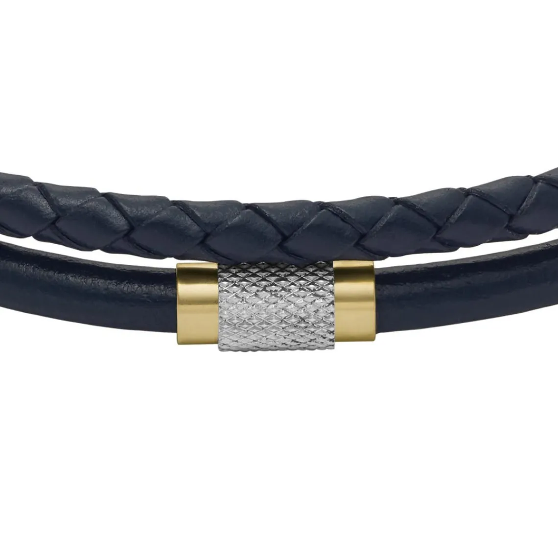 Fossil Bijoux Bracelet Homme - JF04703998 - Cuir,Acier Bleu | Homme Bracelet